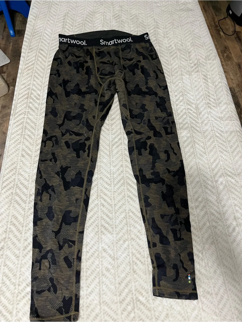 Smartwool Merino 150 Base Layer Men’s Large Camo Thermal Bottoms Pants Tights